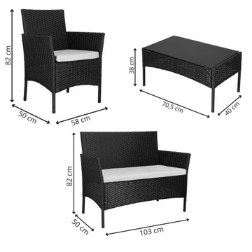 КОМПЛЕКТ САДОВОЙ МЕБЕЛИ ДИВАН СТОЛ РОТАНГОВЫЕ СТУЛЬЯ КОМПЛЕКТ МЕБЕЛИ ДЛЯ 5 ЧЕЛОВЕК