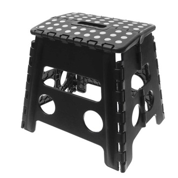 Taboret / stołek składany krzesełko 32 cm czarny
