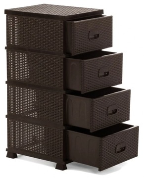 Комод пластиковый шкаф модный книжный шкаф из ротанга для ванной комнаты 4 ящика для ванной комнаты