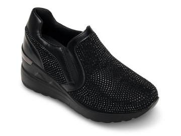 WSUWANE BUTY SPORTOWE Z CYRKONIAMI CZARNE 39
