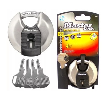 KŁÓDKA BRAMY GARAŻU WODOODPORNA MASTER LOCK EXCELL M50D 4XKLUCZ