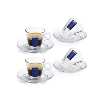 Filiżanka Lavazza Cappuccino 160ml spodek szkło 6x