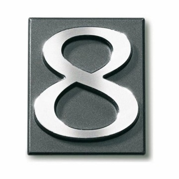 Номер Самоклеящаяся дверная номерка графит 8