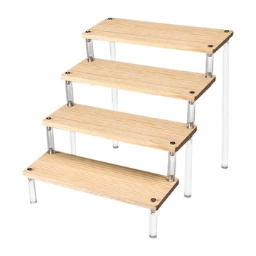Acrylic Display Stand Counter Retail Riser 4 Tiers