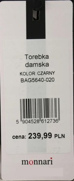 Monnari Torebka Damska Listonoszka z zawieszką i logo Kolekcja Premium