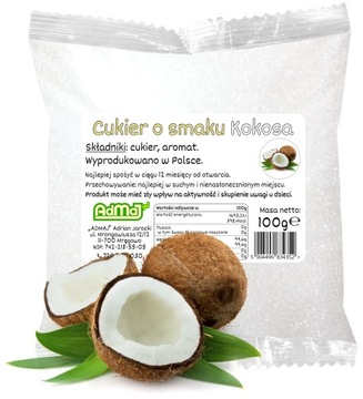 Cukier Do Waty Cukrowej Biały Kokos 100g Saszetka