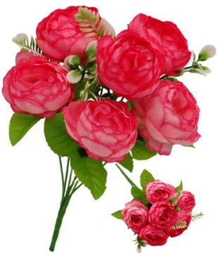 PEONIA BUKIET PEONI PEONIE PIWONIA DO WAZONU NA STROIK SZTUCZNE KWIATY DUŻY
