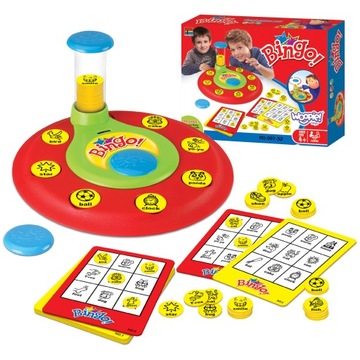 BINGO GRA DOPASUJ ŻETONY PLANSZOWA RODZINNA WOOPIE