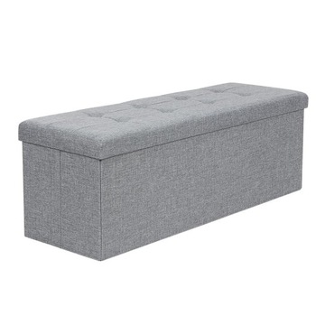Skrzynia Songmics 110 x 38 x 38 cm 120l odcienie szarości
