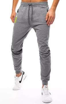 SPODNIE DRESOWE sport MĘSKIE dresy 2390 szary XXL