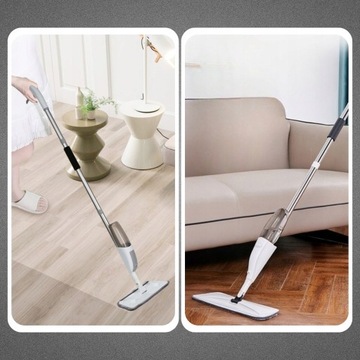 ПЛОСКАЯ ШВАБРА С РАСПЫЛИТЕЛЕМ ДЛИННАЯ 120см 350мл + 3 КАРТРИДЖА ИЗ МИКРОФИБРЫ 3 ШТ.