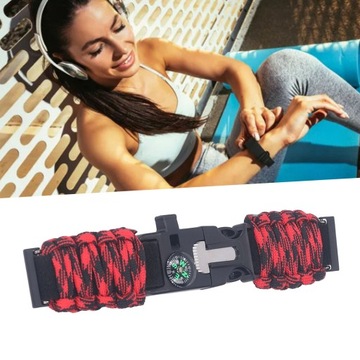 Ремешок для часов выживания из паракорда 6 в 1, 24 мм