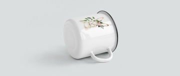 ЭМАЛЬНАЯ КОРЗОЧКА-КРУЖКА ПАСХАЛЬНЫЙ ВЕСЕННИЙ ЗАЯЦ