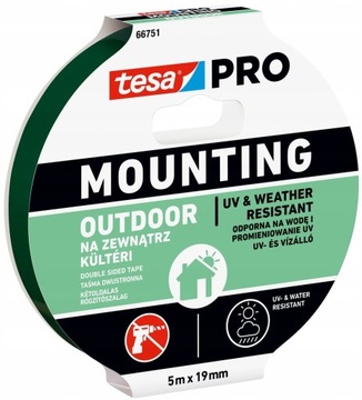 Taśma piankowa tesa PRO Mounting Outdoor 5m x 19mm