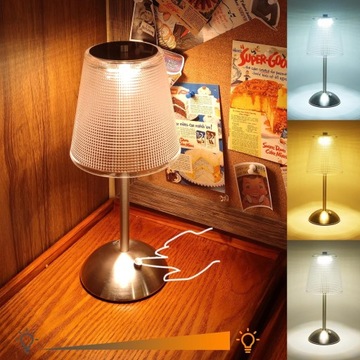 LAMPA STOŁOWA AKUMULATOROWA 4000mAh DOTYKOWA LAMPKA NOCNA USB-C 3 KOLORY