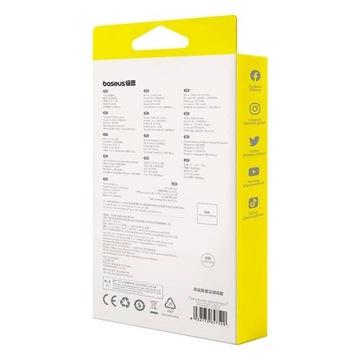Кабель Baseus Free2Draw USB-C — USB-C, PD, 100 Вт, 1 м (белый)