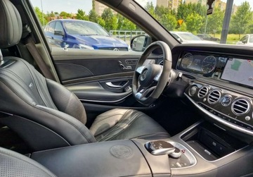 Mercedes Klasa S W222 Limuzyna wersja długa AMG S 63 AMG 585KM 2016 Mercedes-Benz Klasa S 63 AMG 4MATIC L Salon Polska Niski przebieg Desig, zdjęcie 11