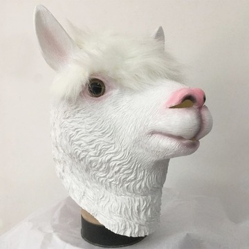 Alpaca maska Halloween lateksowa śmieszna maska k