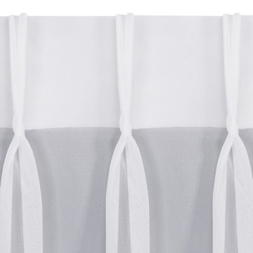 Современная штора ФИОЛЕТОВЫЙ, белый, гладкая, вуаль, 200Х260, ГИБКАЯ ЛЕНТА 1:2