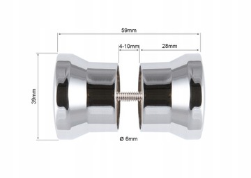 РУЧКА РУЧКА ДЛЯ ДУШЕВОЙ КАБИНЫ, МЕТАЛЛ, ОДНО ОТВЕРСТИЕ, ПРОЧНЫЙ ХРОМ