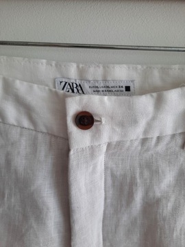 ZARA męskie spodenki lniane roz. XL , NOWE , 100% LEN !