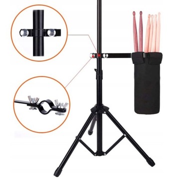 СУМКА ДЛЯ КЛЕШЕК ВЕДРО ДЕРЖАТЕЛЬ ДЛЯ БАРАБАННЫХ КЛЮС ЧЕРНЫЙ ОКСФОРД