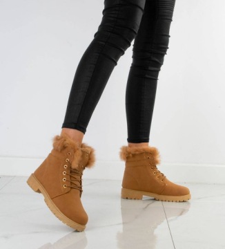 CZARNE OCIEPLANE TRAPERKI BOTKI TIMBERKI RENDI 39