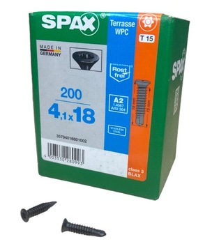 Wkręty do deski kompozytowej SPAX 4,1x18 legar alu