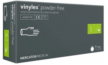 RĘKAWICE WINYLOWE BEZPUDROWE MERCATOR VINYLEX ROZ. S 100szt.