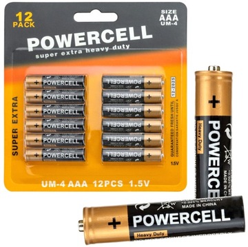 12x BATERIA AA R6 POWERCELL PALUSZKI BATERIE do PILOTA ZABAWEK LATARKI