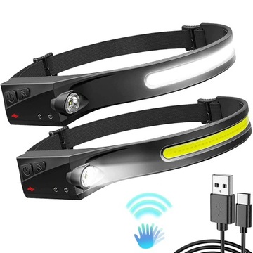 СВЕТОДИОДНАЯ ФАРА COB, РЕМЕНЬ ДЛЯ ДАТЧИКА, НАГЛАВНАЯ ФАРА USB