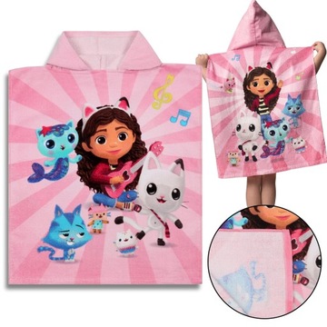 Koci Domek Gabi Dziecięcy ręcznik, poncho z kapturem 50x115 cm OEKO-TEX