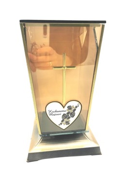 ZNICZ GLAS SZKLANA KAPLICZKA DEDYKACJA DLA RODZINY