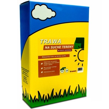 TRAWA NA TERENY SUCHE WYSOCE ODPORNA NA SUSZĘ NASIONA 1KG 40M2
