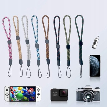 8X SMYCZ DO TELEFONU KOMÓRKOWEGO WIELOKOLOROWA ZAWIESZKA SMYCZ DO PLECAKA