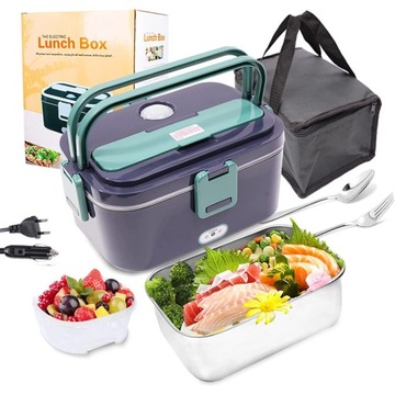 ELEKTRYCZNY LUNCH BOX PODGRZEWACZ OBIADOWY TORBA TERMOS DO AUTA 230/12/24V