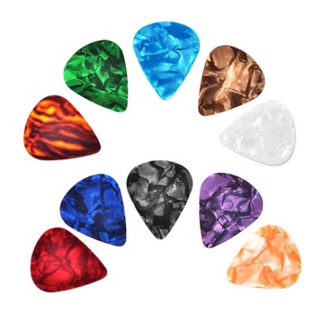 Набор из 10 медиаторов для электрогитары Plectrums.
