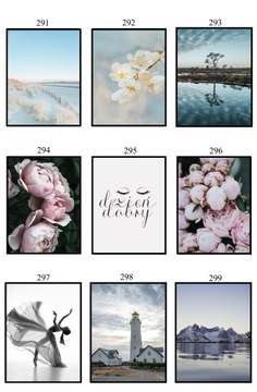 PLAKAT 30x40 WIOSNA wybór 100 WZORÓW eviero kwiaty pejzaże natura boho beże