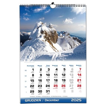 Календарь настенный 2025 B3 33 х 48 см 13 досок ПЕЙЗАЖИ МИРА
