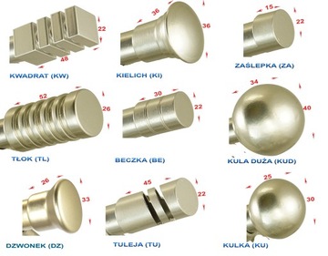 KARNISZ METAL CICHE KÓŁKA POJEDYNCZY 19 / 2,5 m
