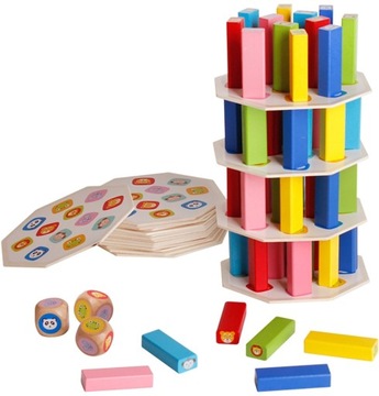 ДЕРЕВЯННЫЕ ИГРОВЫЕ БЛОКИ БАШНЯ ДЛЯ ОСТАЛЬНЫХ ИГРОВ КУБА