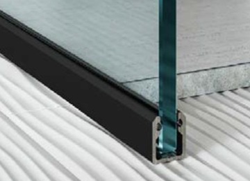 Profil AL 50cm kabin prysznicowych 8mm CZARNY 2szt