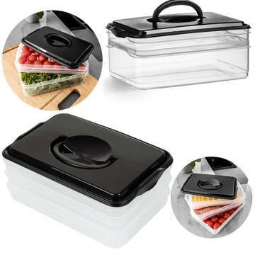 Двойной контейнер-органайзер для еды на холодильник.