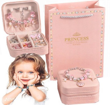 ZESTAW DO ROBIENIA BRANSOLETEK NASZYJNIKÓW BIŻUTERIA DIY ZAWIESZKI CHARMS