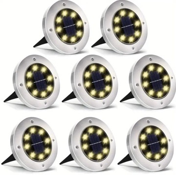 Lampa Ogrodowa Solarna LED wodoodporna RGB zestaw 8 sztuk