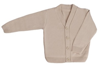 SWETER Elegancki sweterek chłopięcy SZKOŁA Jomar BEŻOWY roz. 62
