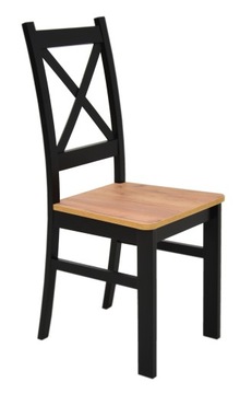 zestaw 6 x czarne krzesła LOFT do JADALNI salonu