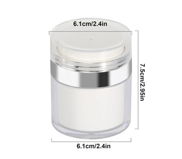 Słoiczek na kosmetyki z pompką, dozownik, 50ml, zestaw 4 szt.