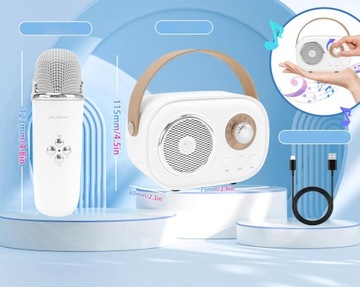 БЕСПРОВОДНОЙ КАРАОКЕ-МИКРОФОН BLUETOOTH ДИНАМИК C20 PLUS + 2 МИКРОФОНА