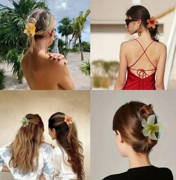 Заколка для волос BUCKLE FLOWER большая HAWAIIAN с цветком